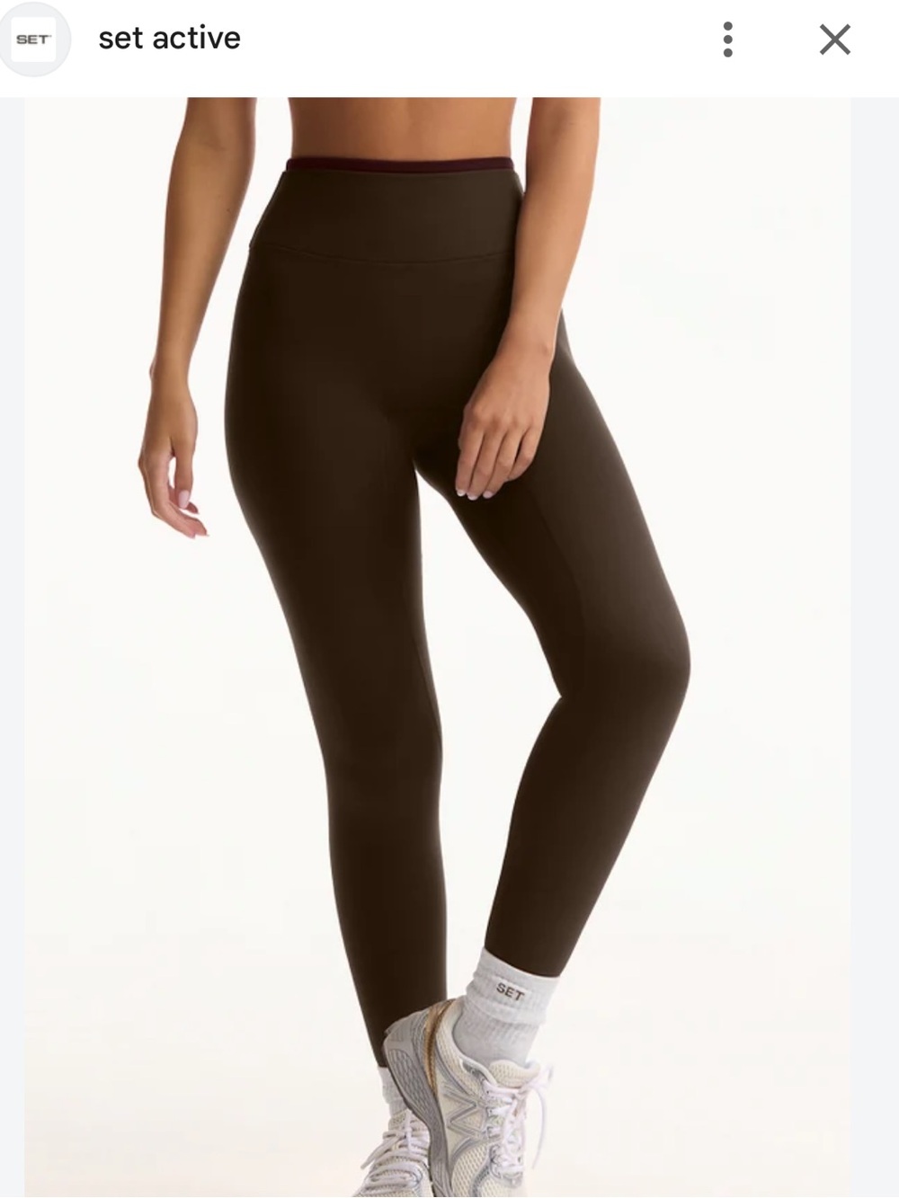 SET active chocolate brown legging